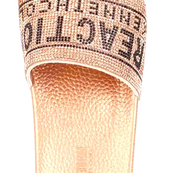 Kenneth Cole Reaction Jewl Slides Flat Sandals - Picture 4 of 5